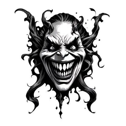 Evil Smile tattoo design idea