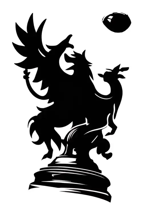 Liverpool league football trophy tattoo design idea