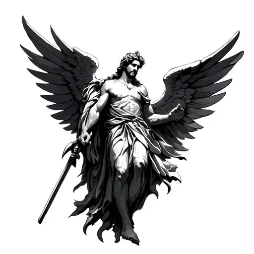Archangel Michael tattoo design idea
