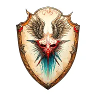 Abuse Survivor warrior shield tattoo design idea