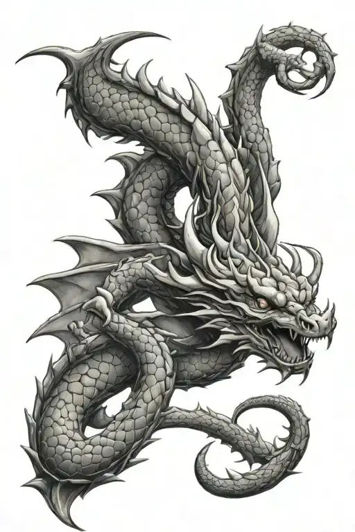 dragon scorpion tattoo design idea