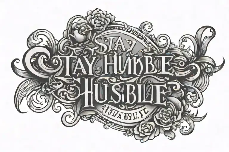 stay humble huslte hard tattoo design idea