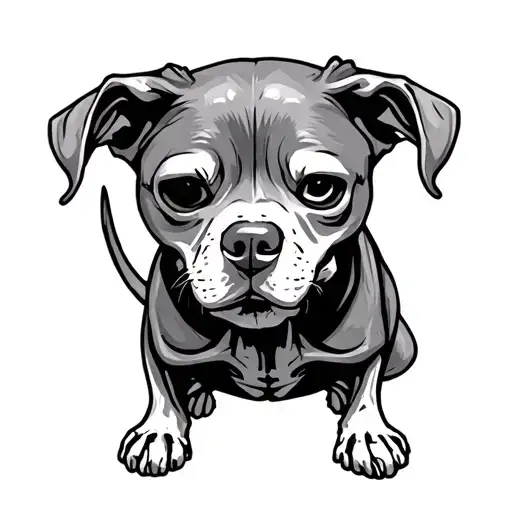 Skeleton Dog tattoo design idea