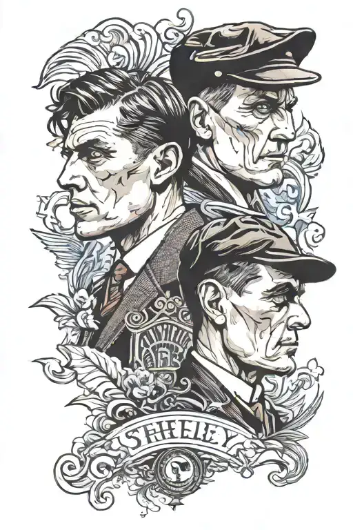 thomas shelby and michael corlone tattoo design idea