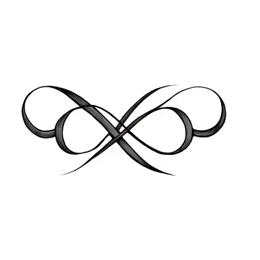 xoxo with infinity symbol tattoo design idea