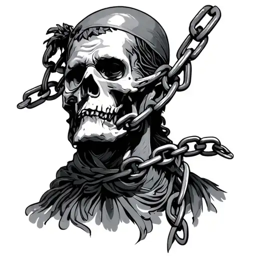 slave chains ancestor tattoo design idea