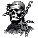 slave chains ancestor tattoo design idea