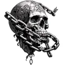 slave chains ancestor tattoo design idea