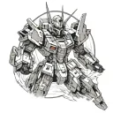 Gundam tattoo design idea