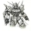 Gundam tattoo design idea