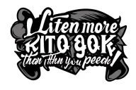 hip hop themed tattoo that's says listen more than you speak tattoo design idea