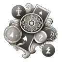 Norwegian aces 2 7 card tattoo design idea