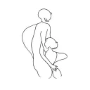 mother of two sons Artem and Alexander tattoo design idea