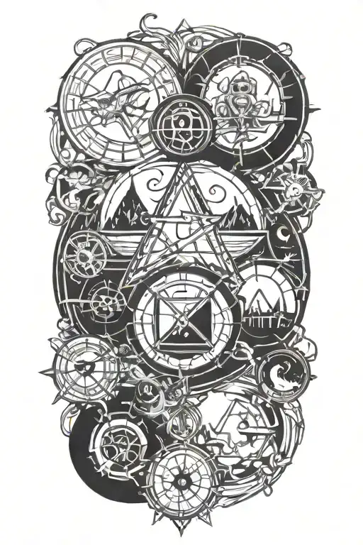 full metal alchemist alchemy circle tattoo design idea