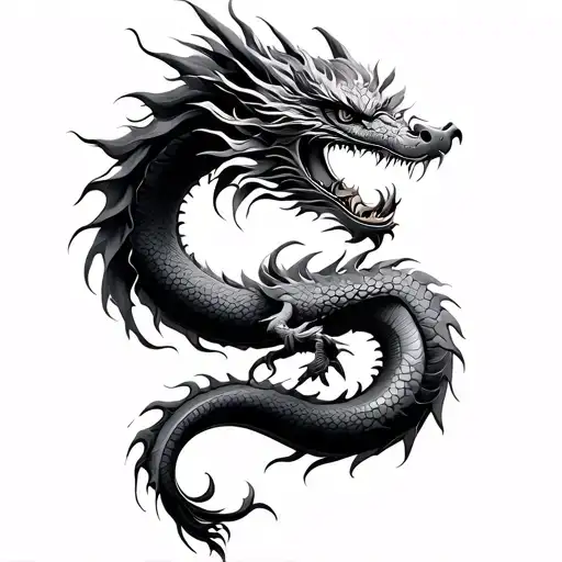 Vietnamese Dragon tattoo design idea