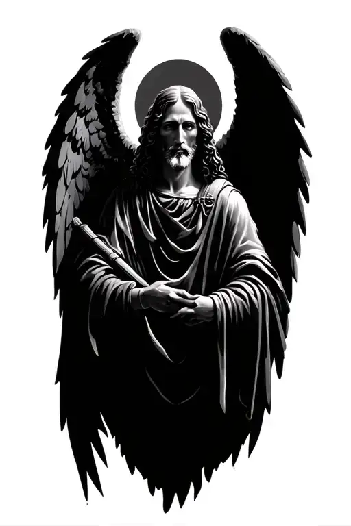 Saint micahel the arc angel tattoo design idea