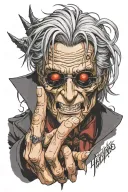 Allucard hellsing face and hand tattoo with the main phrase tattoo design idea