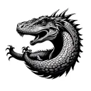 tribal design Komodo dragon tattoo design idea