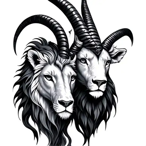 Capricorn And Leo tattoo design idea