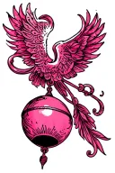 pink pendulum tattoo design idea