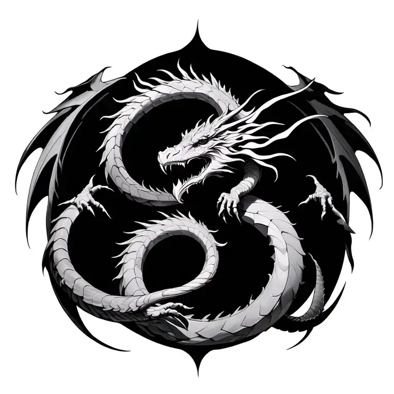 Ouroboros Dragon tattoo design idea