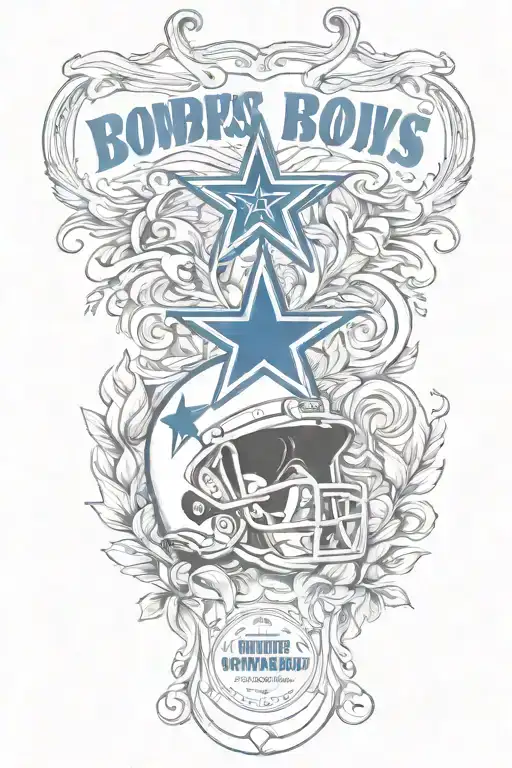 memorial for Dad, Dallas cowboys and bud light beer tattoo design idea