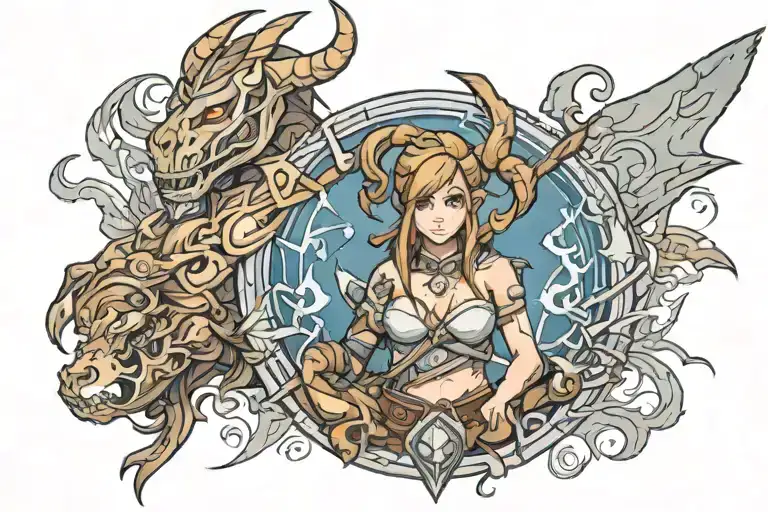 Skyrim tattoo design idea