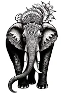 elephant adorned tattoo design idea