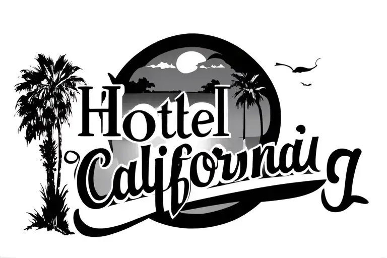 hotel california tattoo design idea