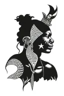 ghana worrior traditional tattoo design idea