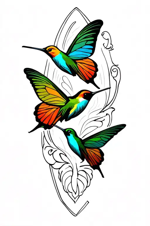 men's butterfly tattto for the calf with 2 humming birds making up the wings  tattoo design idea