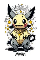 Mimikyu tattoo design idea