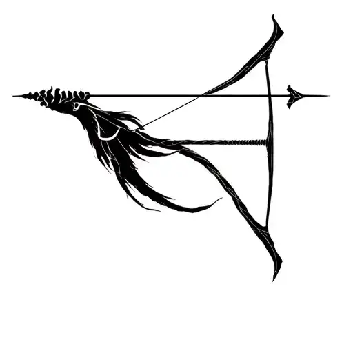 susanoo ribs bones aiming a bow tattoo design idea