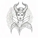 maleficent tattoo design idea