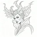 maleficent tattoo design idea