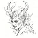 maleficent tattoo design idea