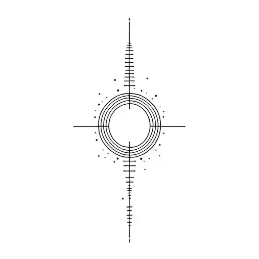 minimal interstellar tattoo design idea