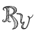 the letters r u b and y done in cursive to form a shape tattoo design idea