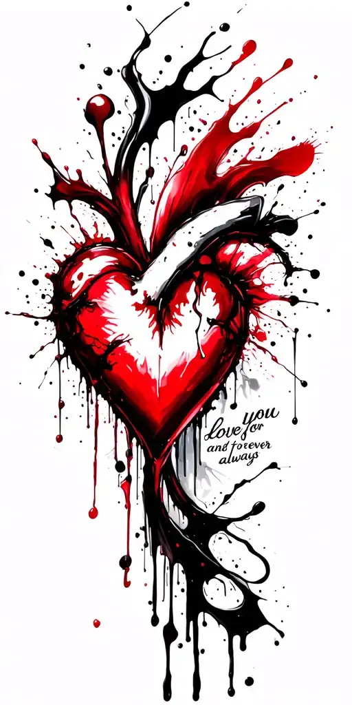 heart. 07/08/2025. love you forever and always tattoo design idea