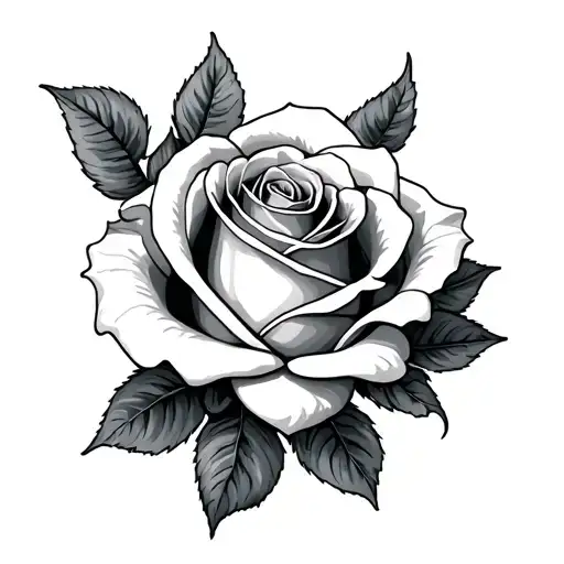 Beauty And Beast Rose tattoo design idea
