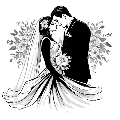 Wedding Anniversary tattoo design idea
