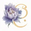Peony free sign; astrological sign fish; constellation fish; number 9; number 10; put M tattoo design idea