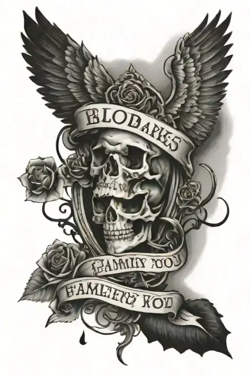 "Blood makes you related, loyalty makes you family" tattoo design idea