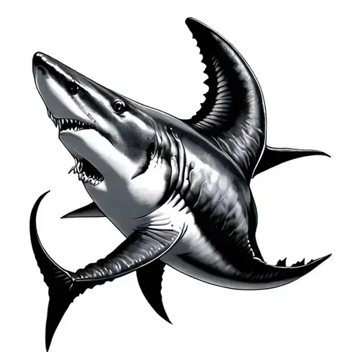 shark pisces  tattoo design idea