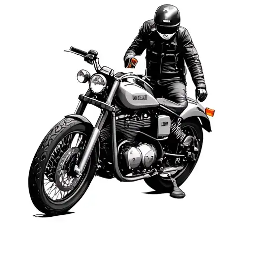 Moto Guzzi Adler and Moto Guzzi V7 motorcycle tattoo design idea