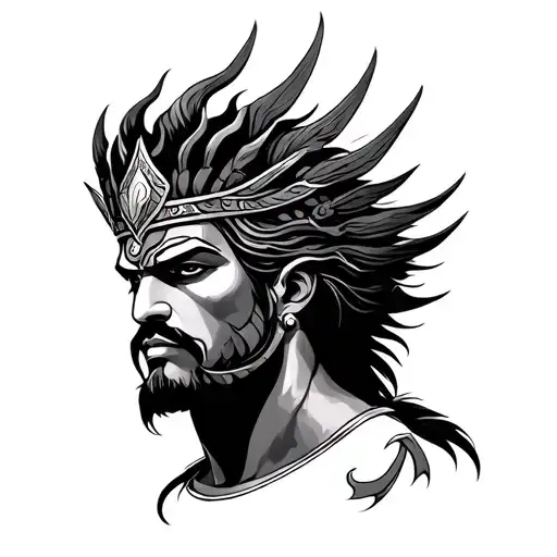 Lord Karna tattoo design idea