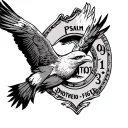 deals with being an eagle scout and a firefighter and has psalm 91 in it tattoo design idea