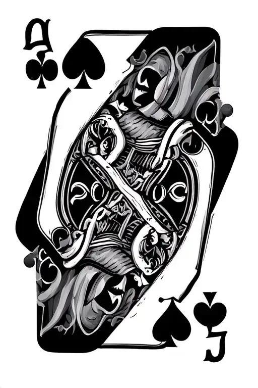 "Failed dream" 7 of spades and 2 of diamonds playing card tattoo design idea
