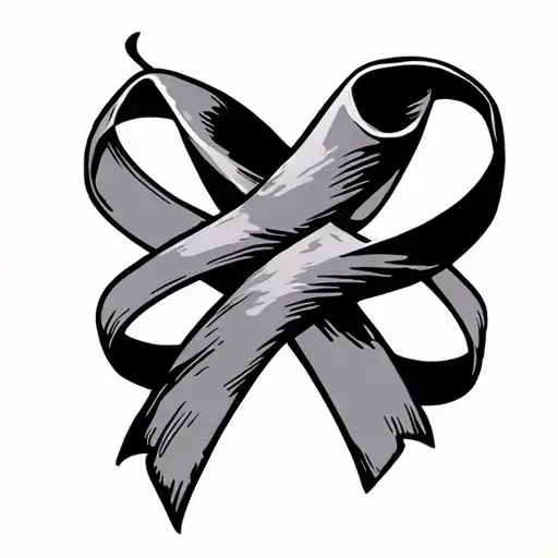 Libra and cancer ribbon wrapped tattoo design idea