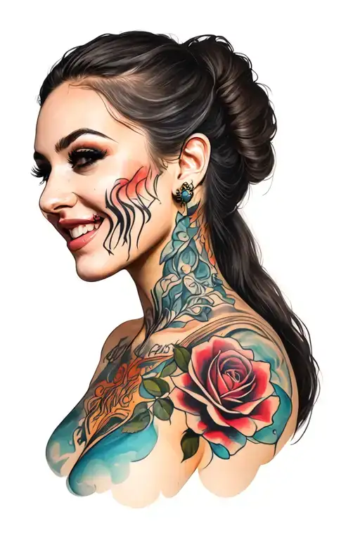 Whore tattoo design idea